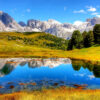 Wohnmobilbanner Berge Alm See