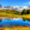Wohnmobilbanner Berge Alm See