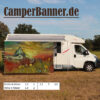 Wohnmobil Banner Markise Sonnenschutz Alpen Wiese Stil van Gogh