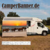 Wohnmobil Banner Markise Sonnenschutz Pferde Strand Sonnenuntergang
