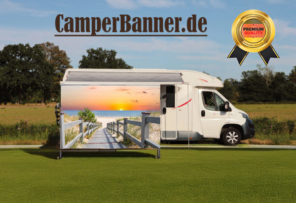 Strand Treppe Sonnensegel Camping