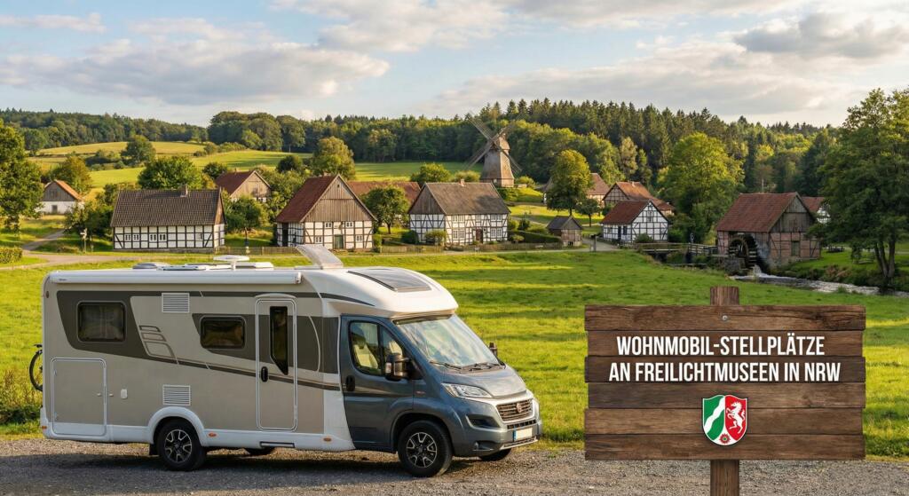 Zeitsprung mit dem Camper: Die schönsten Stellplätze an Freilichtmuseen in NRW
